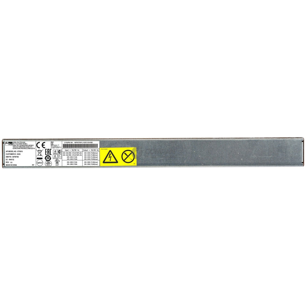 00FW790 IBM INPUT 1 PHASE 12-PORT C13 PDU WITH SIDE MOUNT